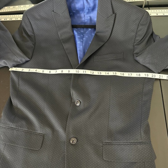 Ben Sherman Polka Dot Blazer Lapel Collar Buttoned Long Sleeve Black Size 40R - Picture 7 of 7